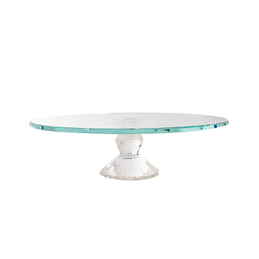 Round Glass Crystal Cake Stand Clear (35cmDx10cmH)