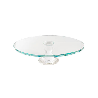 Round Glass Crystal Cake Stand Clear (35cmDx10cmH)