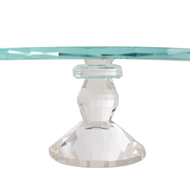 Round Glass Crystal Cake Stand Clear (35cmDx10cmH)