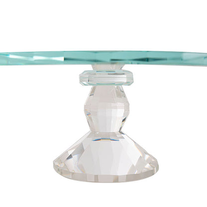 Round Glass Crystal Cake Stand Clear (35cmDx10cmH)
