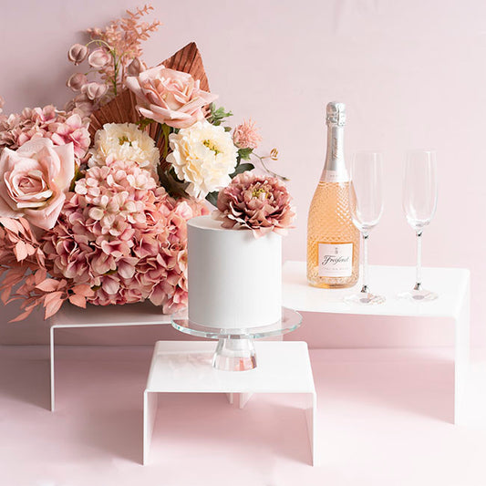 Crystal Glass Cake Stand Low Rise Clear (20cmDx6.5cmH)