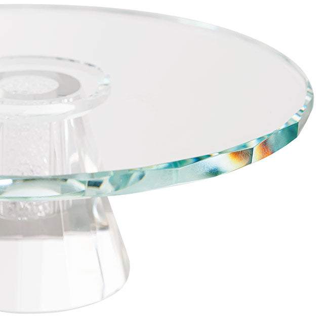 Crystal Glass Cake Stand Low Rise Clear (20cmDx6.5cmH)
