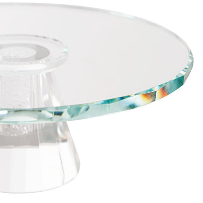 Crystal Glass Cake Stand Low Rise Clear (20cmDx6.5cmH)