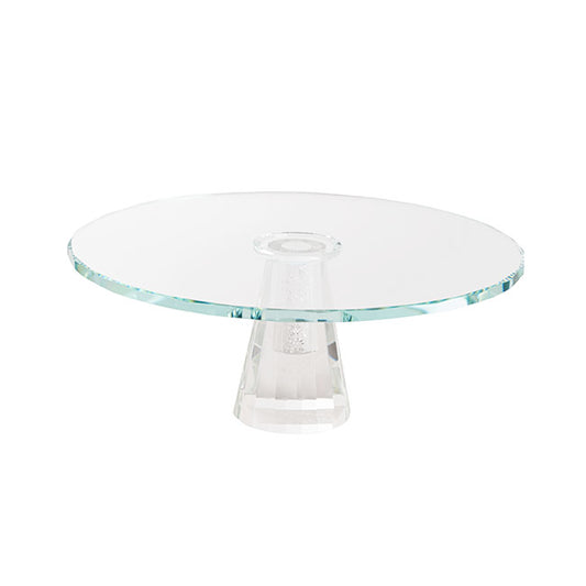 Crystal Glass Cake Stand Low Rise Clear (30cmDx11.5cmH)