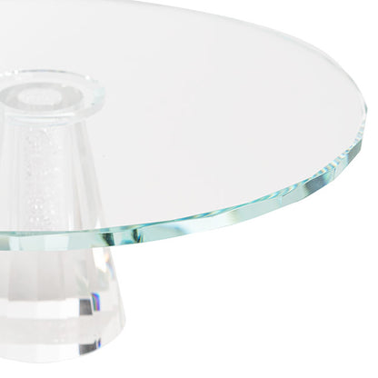 Crystal Glass Cake Stand Low Rise Clear (30cmDx11.5cmH)
