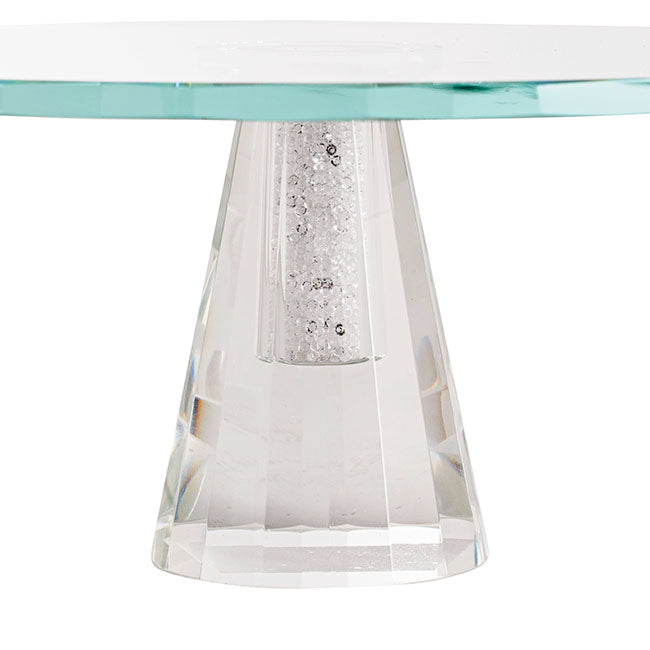 Crystal Glass Cake Stand Low Rise Clear (30cmDx11.5cmH)