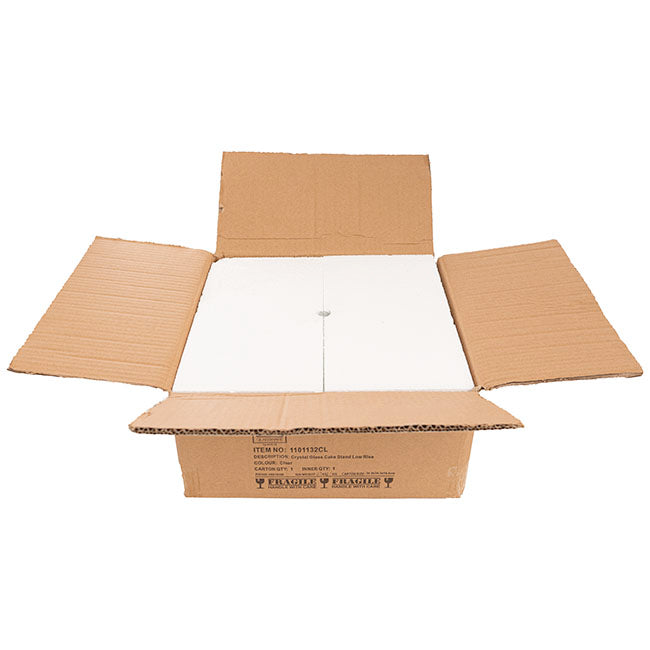 Crystal Glass Cake Stand Low Rise Clear (30cmDx11.5cmH)