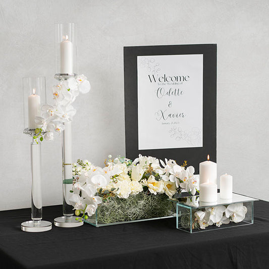 Crystal Glass Rectangle Low Rise Trough Clear (30.5x10cmH)