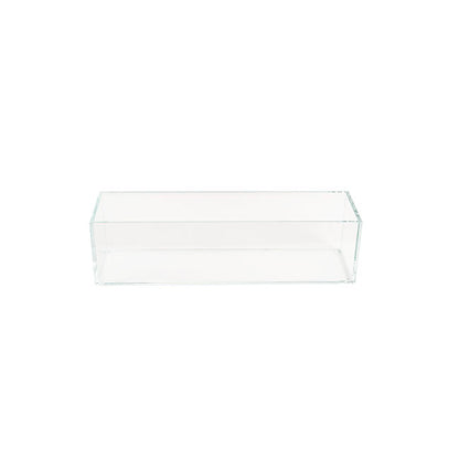 Crystal Glass Rectangle Low Rise Trough Clear (30.5x10cmH)