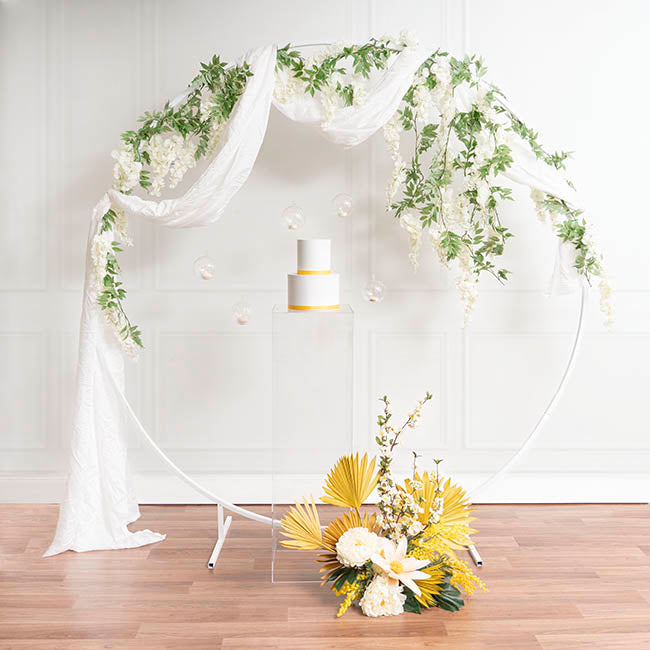 Backdrop Large Circular Frame Only White (200cmDx215cmH) – Koch & Co ...