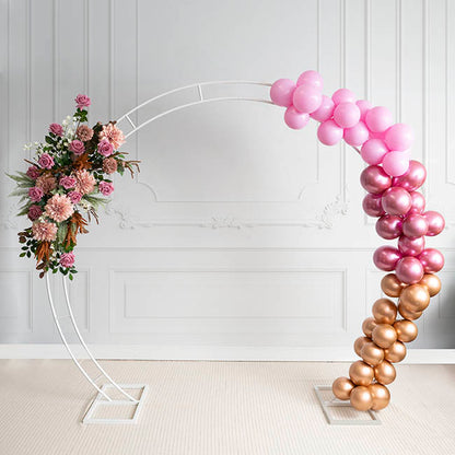 Arch Circle Event Double Row Frame White (2.7mWx2.4mH)