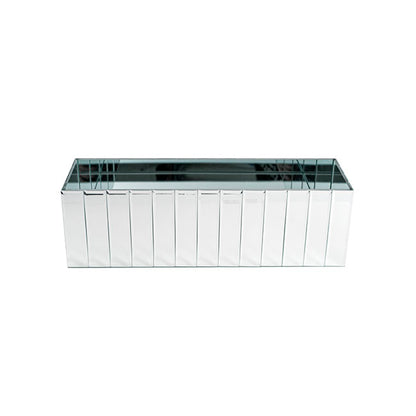 Mirror Strip Trough Glass Vase Silver (40cmLx12cmH)