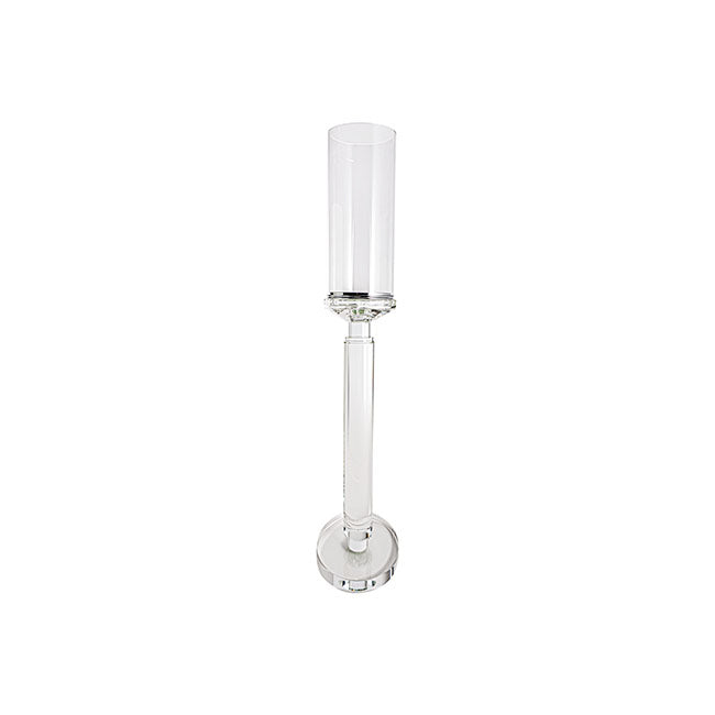 Crystal Glass Cylinder Candle Holder Clear (60cmH)
