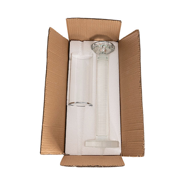Crystal Glass Cylinder Candle Holder Clear (60cmH)