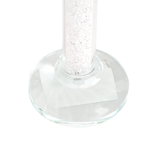 Crystal Glass Dinner Candle Holder Clear (30cmH)