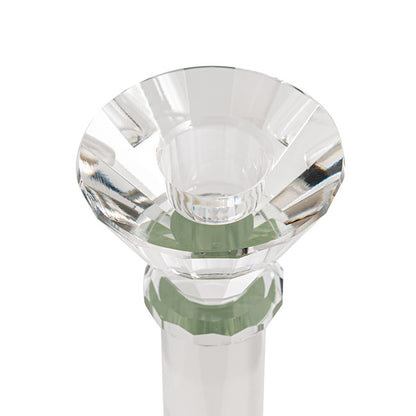 Classic Crystal Glass Candle Holder Clear (23cmH)