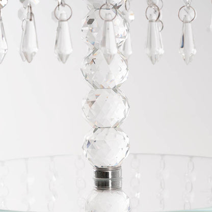 Elegant Crystal Cake Stand Round 2 Tier Clear (40cmH)