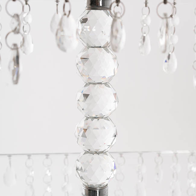 Elegant Crystal Cake Stand Square 2 Tier Clear (42cmH)