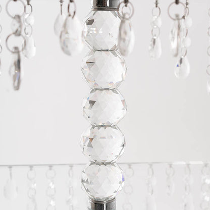 Elegant Crystal Cake Stand Square 2 Tier Clear (42cmH)