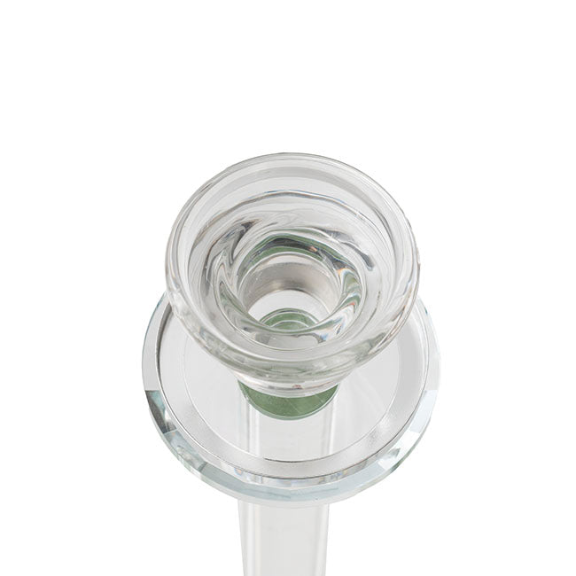 Crystal Glass 3 Head Linear Pillar Candelabra Clear (96cmH)