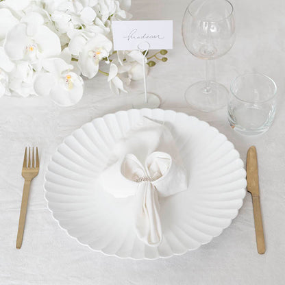 Charger Plate w Curved Edge Pack 4 White (33cmD)