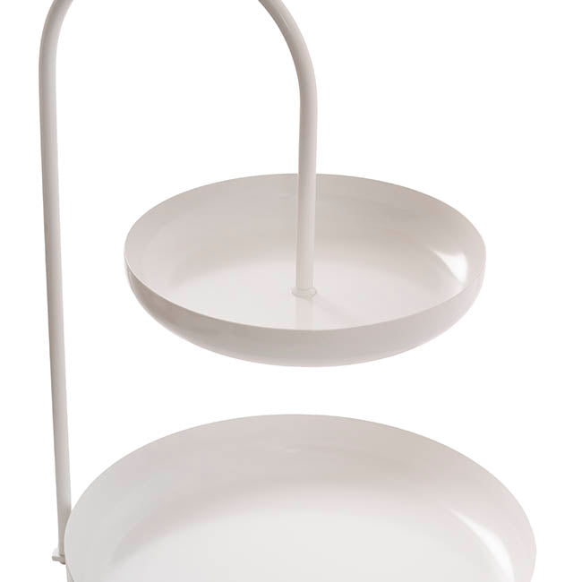 Sally Cake Stand 2 Tier White (40cmH)