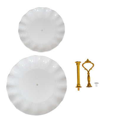 Elegant 2 Tier Cake Stand White (23cmH)