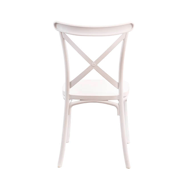 Premium Resin Event Cross Back Chair White (47.5x90cmH)