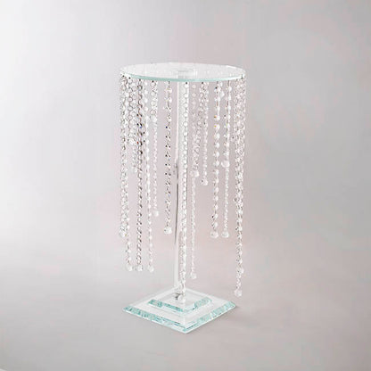 Spiral Crystal Centrepiece Stand Round Clear (62cmH)