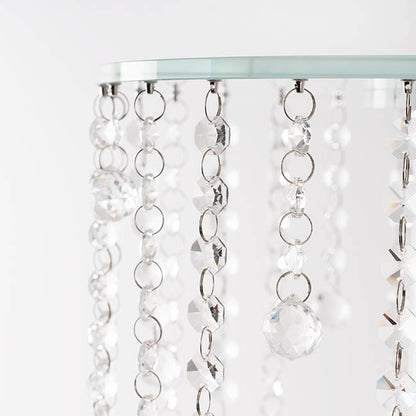 Spiral Crystal Centrepiece Stand Round Clear (62cmH)