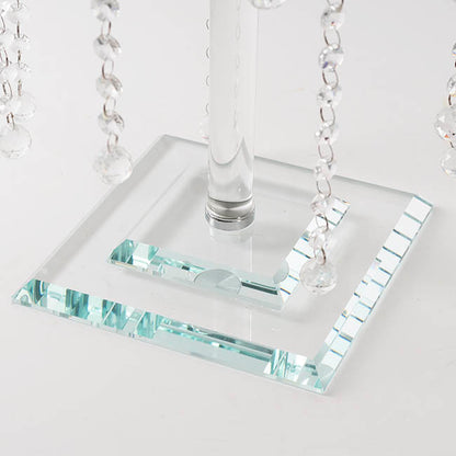 Spiral Crystal Centrepiece Stand Round Clear (62cmH)