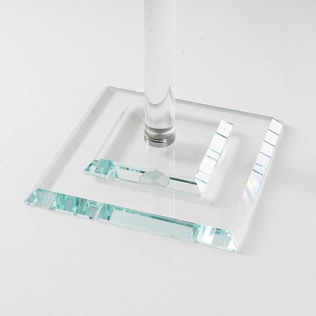 Hanging Crystal Centrepiece Stand Square Clear (84cmH)