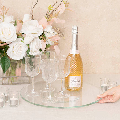 Crystal Lazy Susan Rotating Display Stand Clear (40cmDx3cmH)