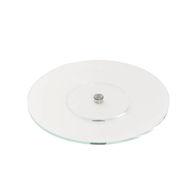 Crystal Lazy Susan Rotating Display Stand Clear (40cmDx3cmH)