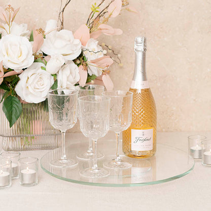 Crystal Lazy Susan Rotating Display Stand Clear (40cmDx3cmH)