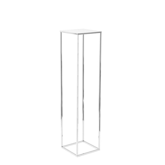 Metal Centrepiece Stand KD Silver (20x20x86cmH)