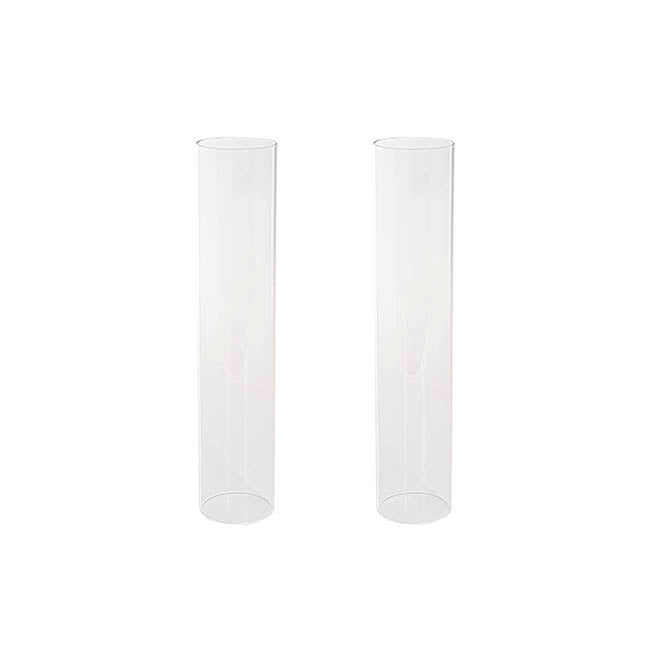 Candelabra Glass Hurricane Sleeve Pack 2 (6cmDx30cmH)