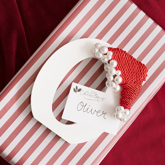 Single Wooden Letter "O" White (18cmH)