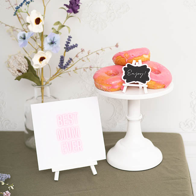 Mini Chalkboard Frame with Easel White Pack 6 (7x8cmH)