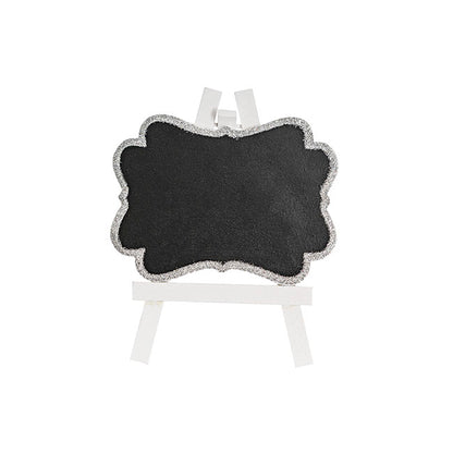 Mini Chalkboard Glitter Frame Silver Pack 2 (12.5x14.5cmH)