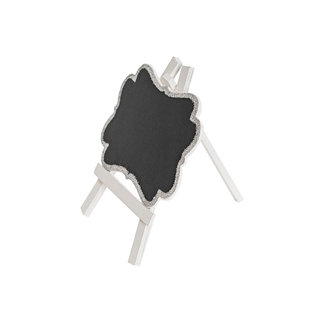 Mini Chalkboard Glitter Frame Silver Pack 2 (12.5x14.5cmH)