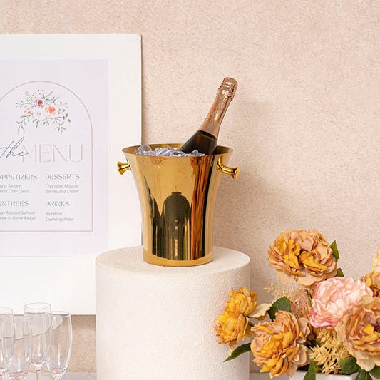 Stainless Steel Champagne Cooler 5L Gold (23cmDx23cmH)