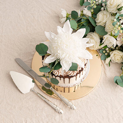 Heart Design Cake Knife Set (23Wx340mmL & 73Wx275mmL)