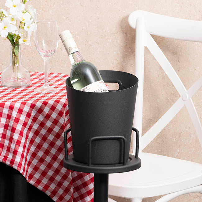 Stainless Steel Ice Bucket w Handle 5L Black(18x13.5x21.5cm)