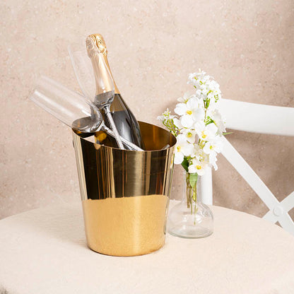 Stainless Steel Ice Bucket w Handle 5L Gold(18x13.5x21.5cmH)