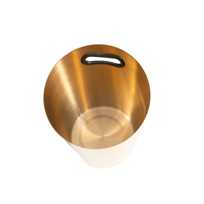 Stainless Steel Ice Bucket w Handle 5L Gold(18x13.5x21.5cmH)