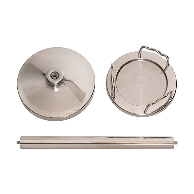 Stainless Steel Ice Bucket Stand Silver (22.5cmDx62.5cmH)