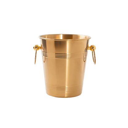 Rings Titanium Champagne Ice Bucket 5L Gold (22.5cmH)
