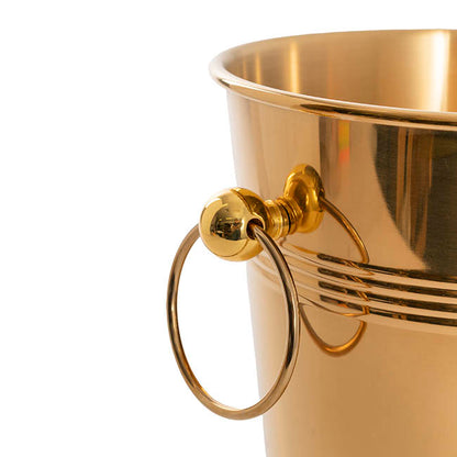Rings Titanium Champagne Ice Bucket 5L Gold (22.5cmH)