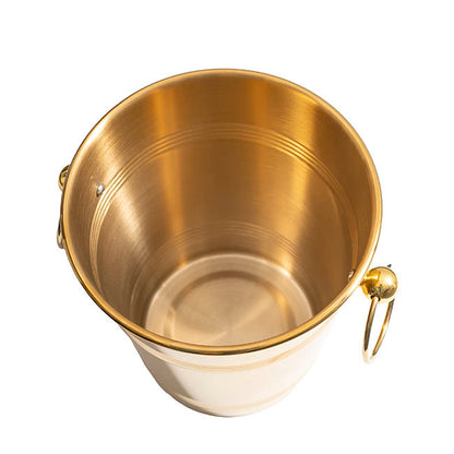 Rings Titanium Champagne Ice Bucket 5L Gold (22.5cmH)